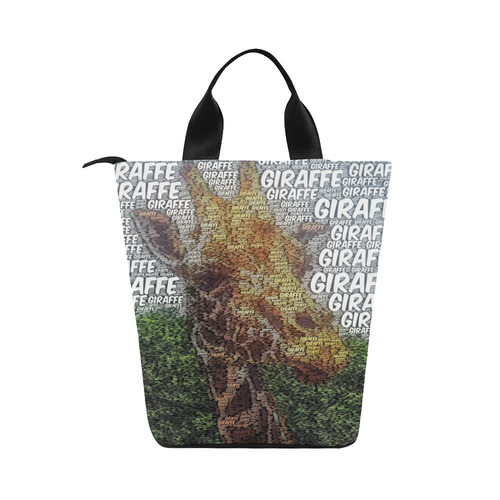 WordArt Giraffe by FeelGood Nylon Lunch Tote Bag (Model 1670)