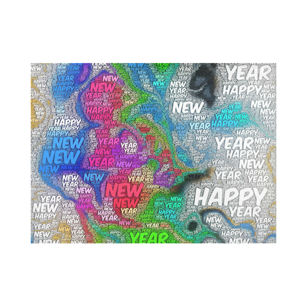 WordArt Happy new Year by FeelGood Placemat 14’’ x 19’’ (Set of 2)