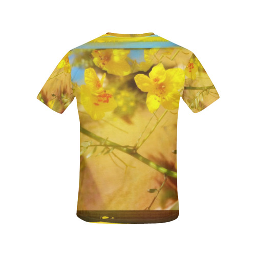 Yellow Flowers All Over Print T-Shirt for Women (USA Size) (Model T40)