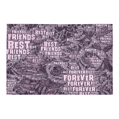 WordArt best friends by FeelGood Azalea Doormat 24" x 16" (Sponge Material)