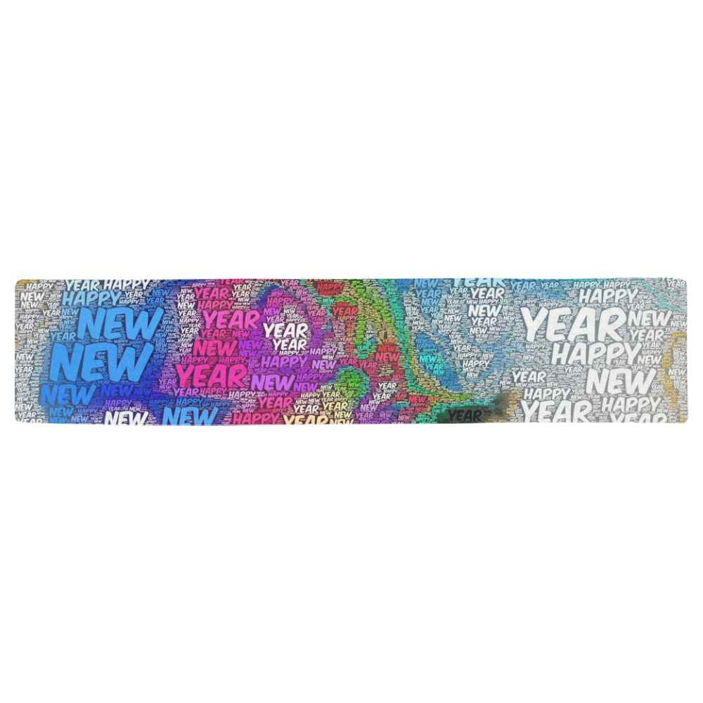 WordArt Happy new Year by FeelGood Table Runner 16x72 inch
