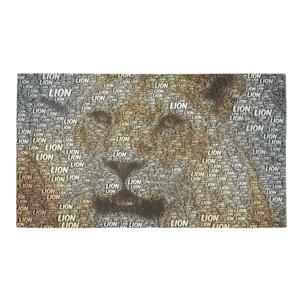 WordArt Lion by FeelGood Bath Rug 16''x 28''