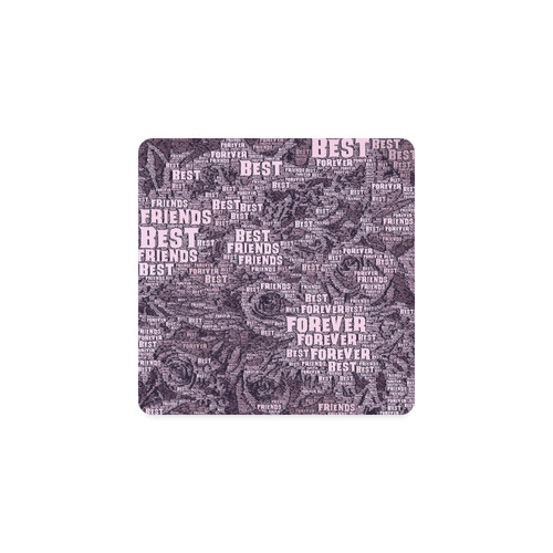 WordArt best friends by FeelGood Square Coaster