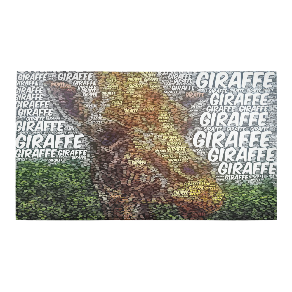 WordArt Giraffe by FeelGood Bath Rug 16''x 28''