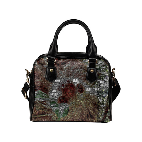 WordArt Sloth by FeelGood Shoulder Handbag (Model 1634)