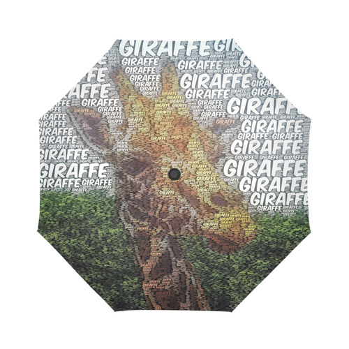 WordArt Giraffe by FeelGood Auto-Foldable Umbrella (Model U04)