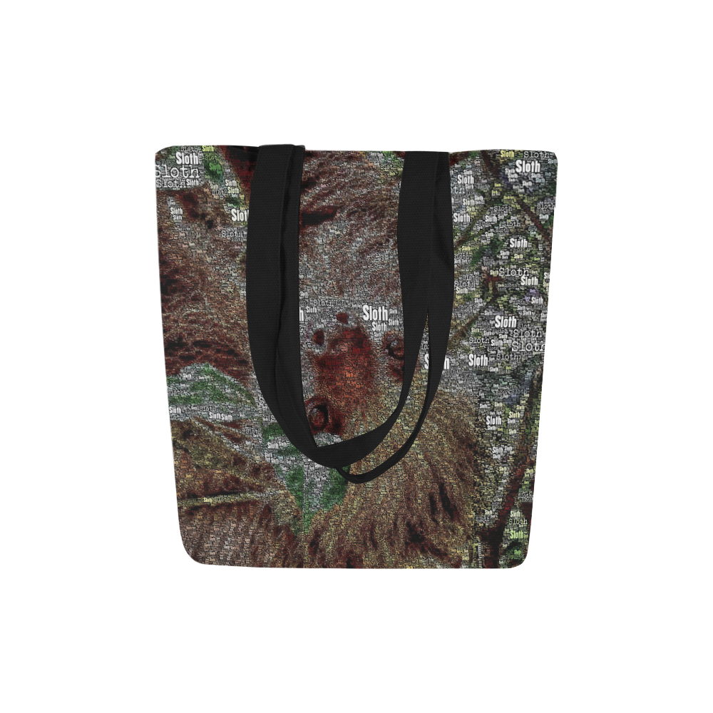 WordArt Sloth by FeelGood Canvas Tote Bag (Model 1657)