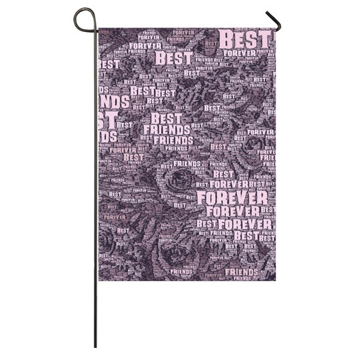 WordArt best friends by FeelGood Garden Flag 28''x40'' （Without Flagpole）
