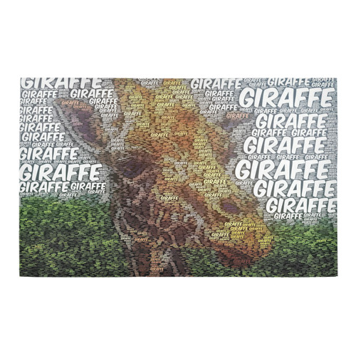 WordArt Giraffe by FeelGood Bath Rug 20''x 32''