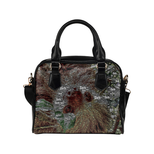 WordArt Sloth by FeelGood Shoulder Handbag (Model 1634)