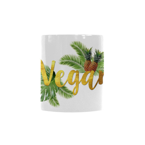 Tropical Pineapples Vegan Heat Changing Mug Custom Morphing Mug