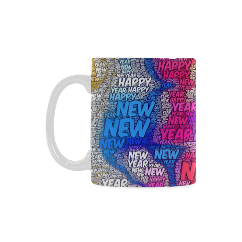 WordArt Happy new Year by FeelGood White Mug(11OZ)