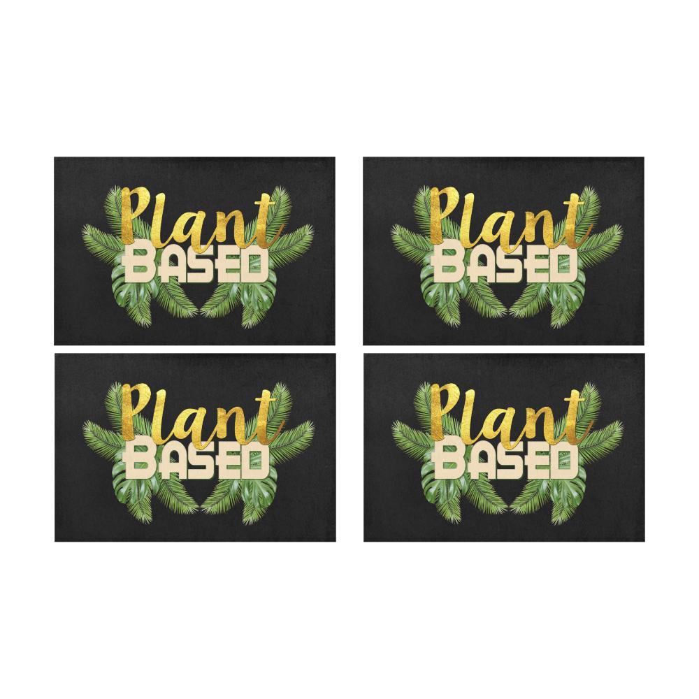 Tropical Plant Base Placemats Placemat 12’’ x 18’’ (Set of 4)