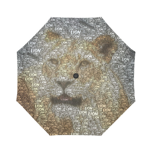 WordArt Lion by FeelGood Auto-Foldable Umbrella (Model U04)