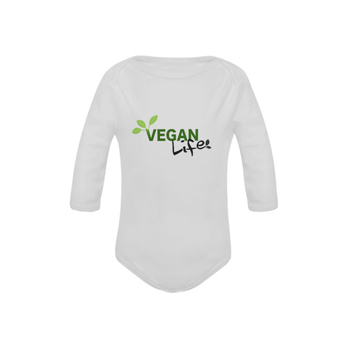 Vegan Life Onesie Baby Powder Organic Long Sleeve One Piece (Model T27)