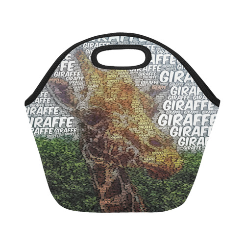 WordArt Giraffe by FeelGood Neoprene Lunch Bag/Small (Model 1669)