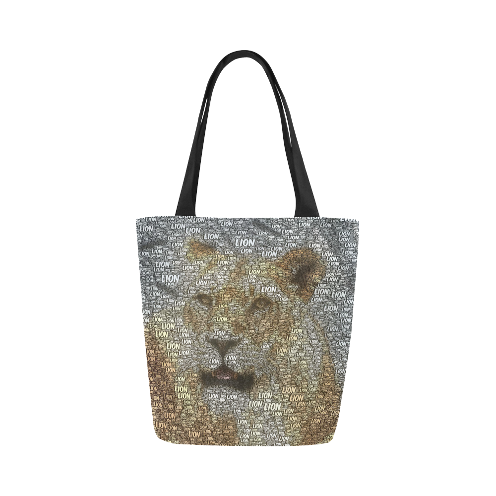 WordArt Lion by FeelGood Canvas Tote Bag (Model 1657)