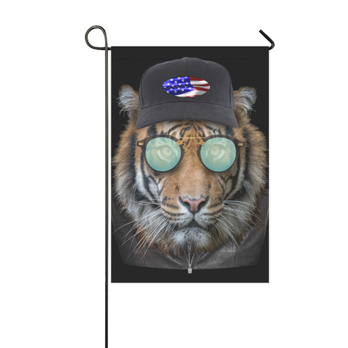 Dressed up Bengal Tiger Garden Flag 12‘’x18‘’（Without Flagpole）