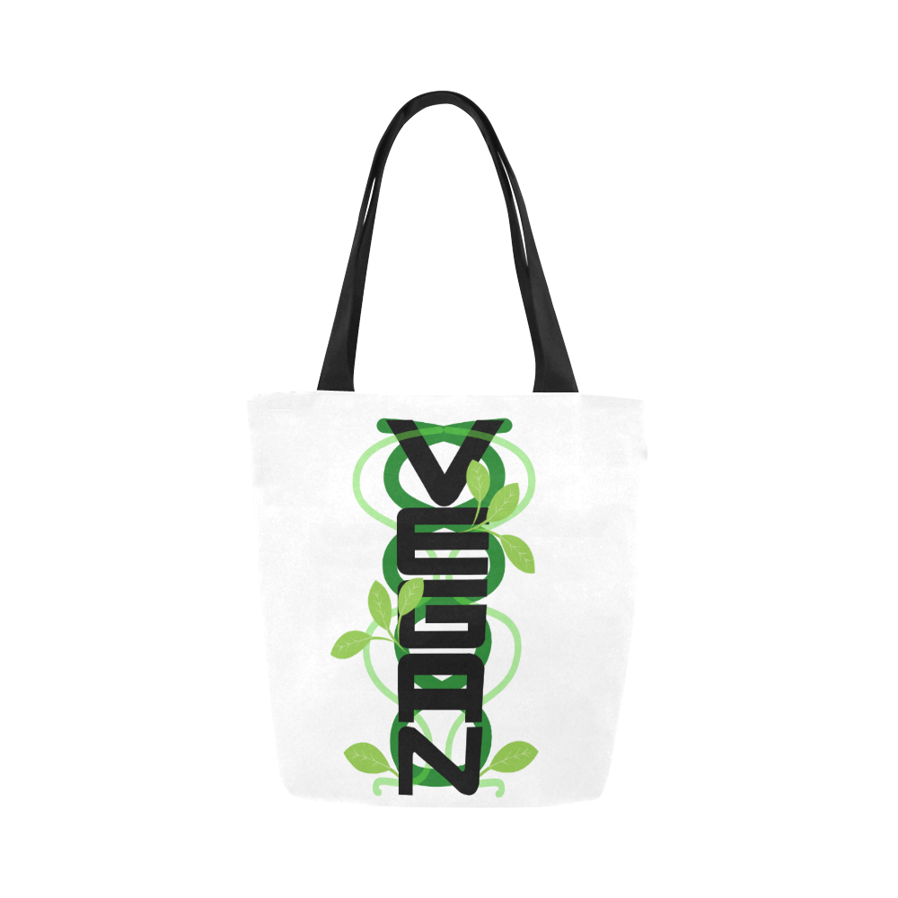 Vertical Vegan Tote Bag Canvas Tote Bag (Model 1657)