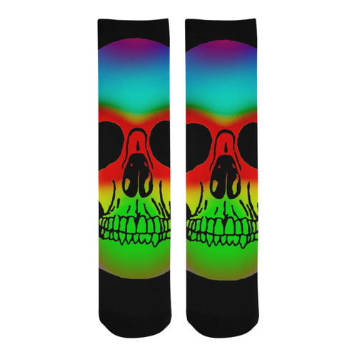 Rainbow SKull Trouser Socks