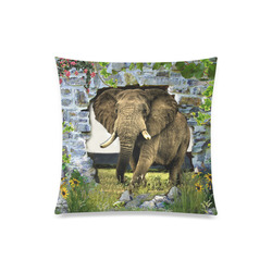 African elephant Custom Zippered Pillow Case 20"x20"(Twin Sides)