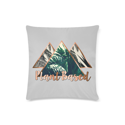 Tri Tropical Plant Based Throw Pillow Custom Zippered Pillow Case 16"x16"(Twin Sides)