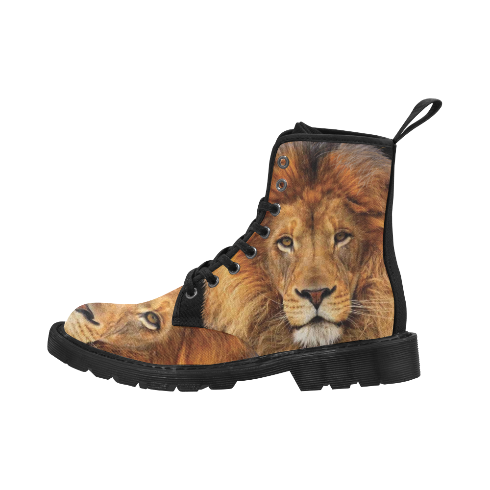 Male Lion of Africa Martin Boots for Women (Black) (Model 1203H)