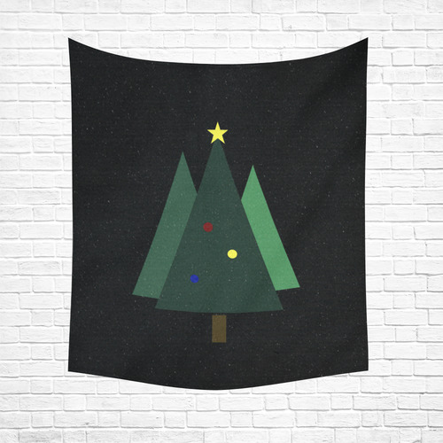 Christmas Tree Cotton Linen Wall Tapestry 51"x 60"