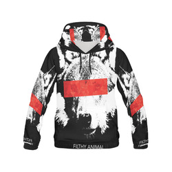 Wolf AOP All Over Print Hoodie for Men (USA Size) (Model H13)