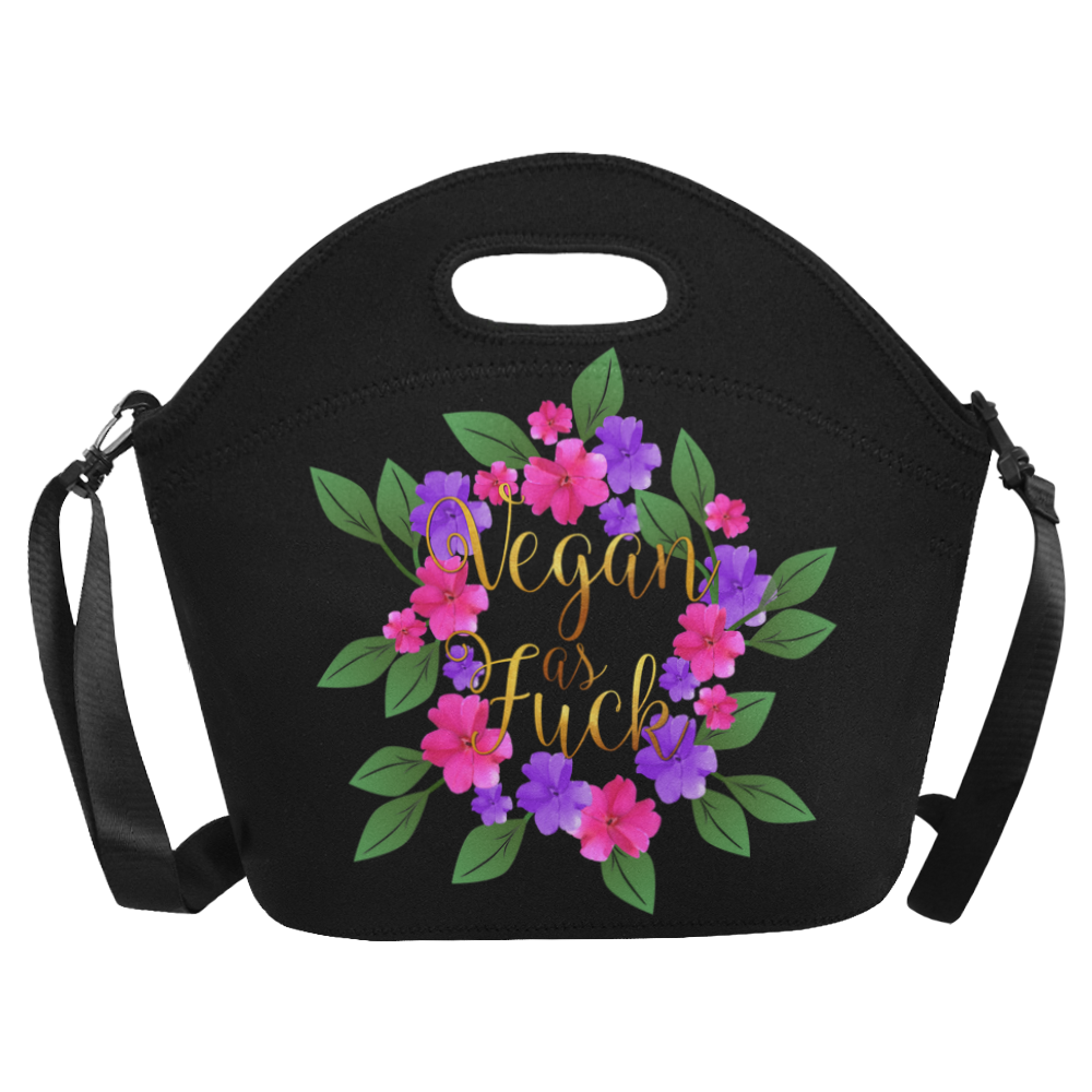 Vegan as Fuck Lunch Bag Neoprene Lunch Bag/Large (Model 1669)