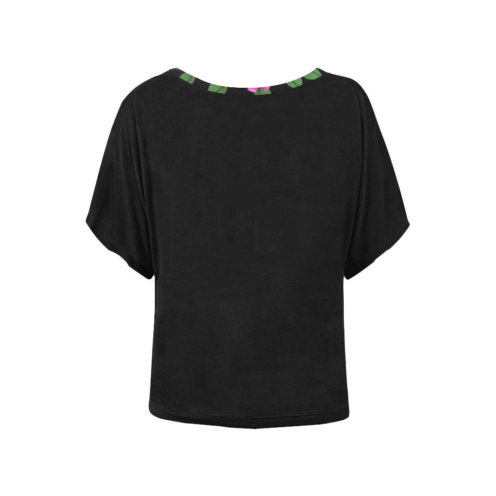 Vegan as Fuck Batwing Shirt Women's Batwing-Sleeved Blouse T shirt (Model T44)
