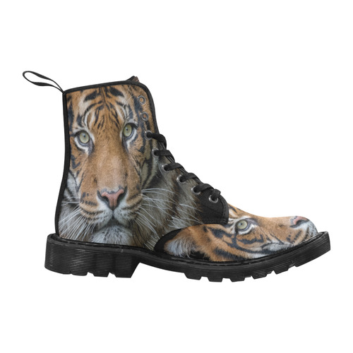 A wild Bengal Tiger Martin Boots for Men (Black) (Model 1203H)