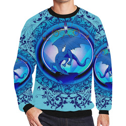 The dragon Men's Oversized Fleece Crew Sweatshirt/Large Size(Model H18)