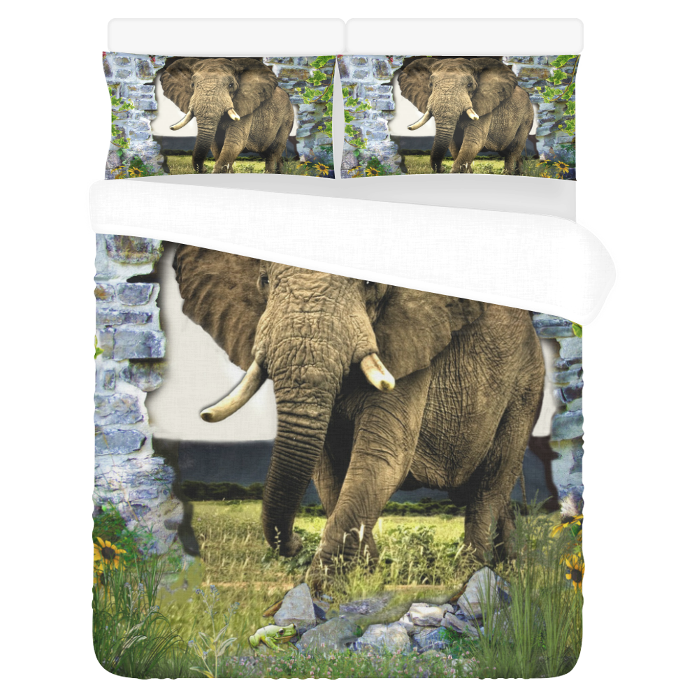 African elephant 3-Piece Bedding Set