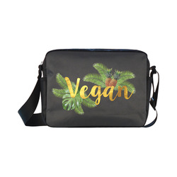 Tropical Pineapples Vegan Nylon Messenger Bag Classic Cross-body Nylon Bags (Model 1632)