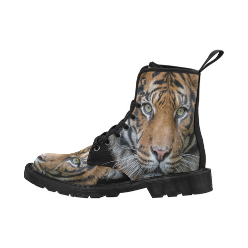 A wild Bengal Tiger Martin Boots for Men (Black) (Model 1203H)