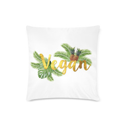 Tropical Pineapples Vegan Throw Pillow Custom Zippered Pillow Case 16"x16"(Twin Sides)