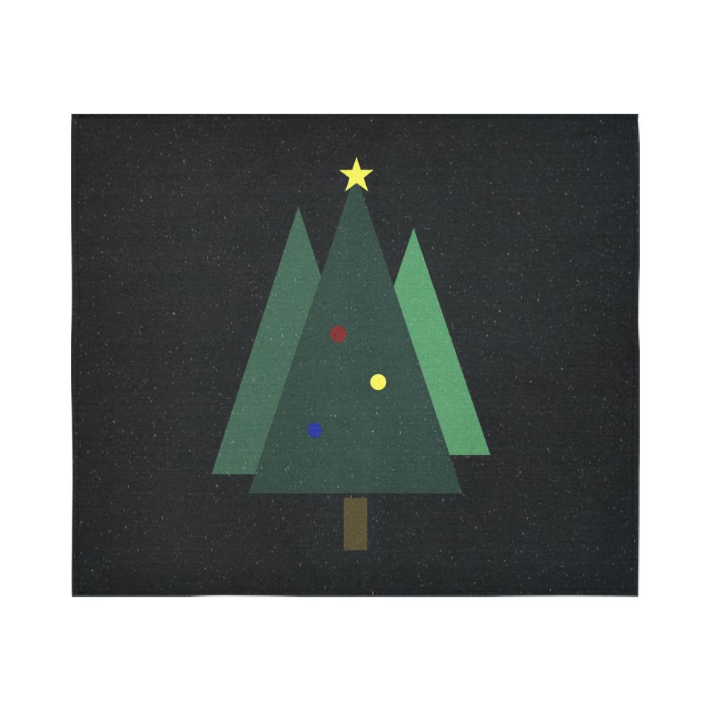 Christmas Tree Cotton Linen Wall Tapestry 60"x 51"