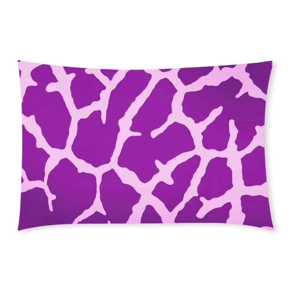 Purple Giraffe Print 3-Piece Bedding Set