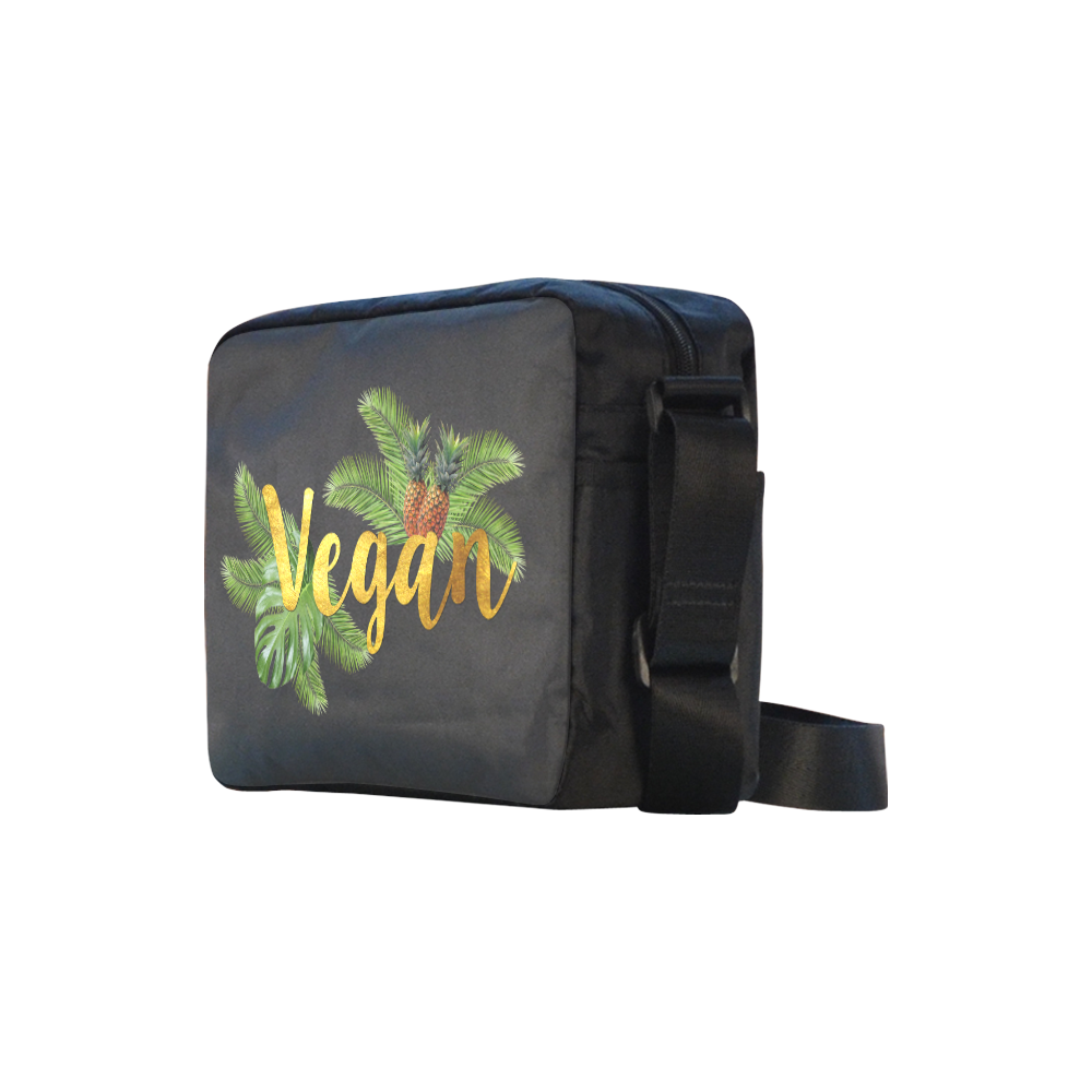 Tropical Pineapples Vegan Nylon Messenger Bag Classic Cross-body Nylon Bags (Model 1632)