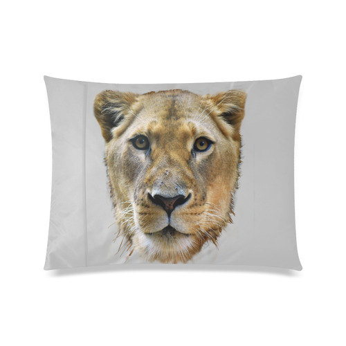 Plain Lioness Custom Zippered Pillow Case 20"x26"(Twin Sides)