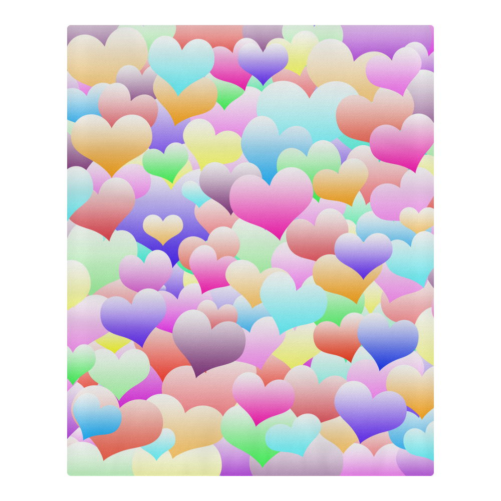 Bubble Hearts Light 3-Piece Bedding Set