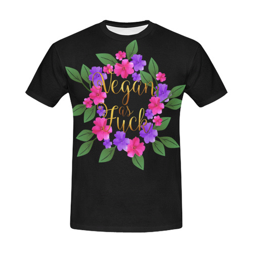 Vegan as Fuck Shirt All Over Print T-Shirt for Men (USA Size) (Model T40)