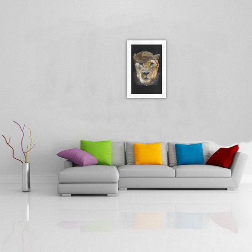 Dresses up lioness Art Print 19‘’x28‘’