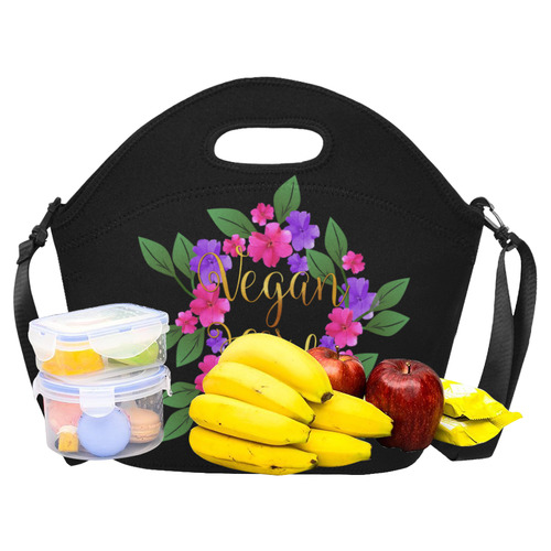 Vegan as Fuck Lunch Bag Neoprene Lunch Bag/Large (Model 1669)