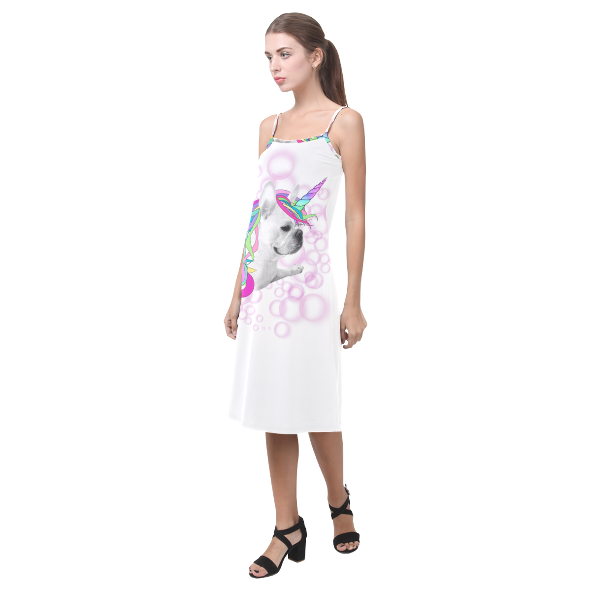Frenchie Unicorn Alcestis Slip Dress (Model D05)