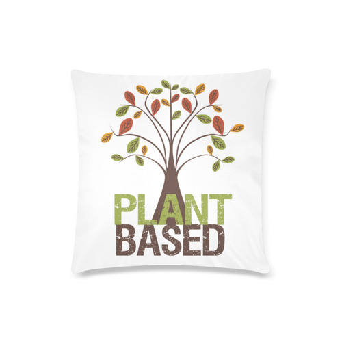 Plant Based Tree Throw Pillow Custom Zippered Pillow Case 16"x16"(Twin Sides)