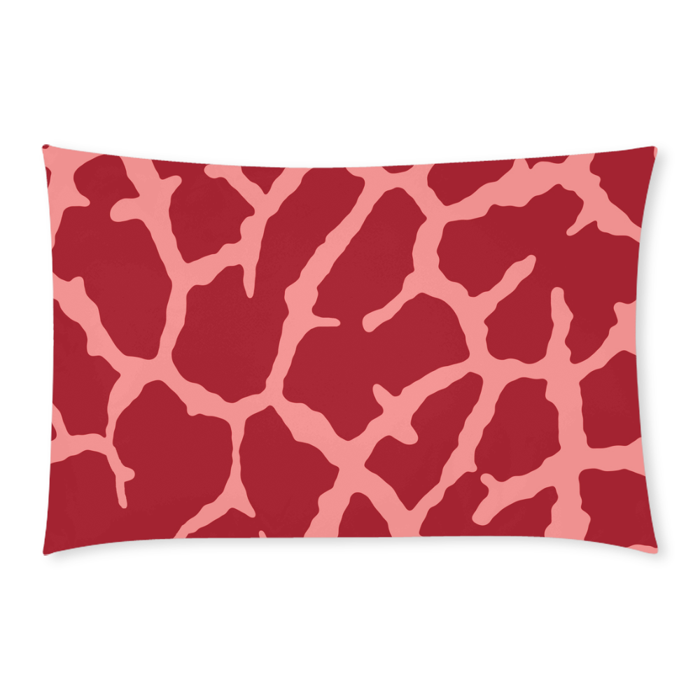 Red Giraffe Print 3-Piece Bedding Set