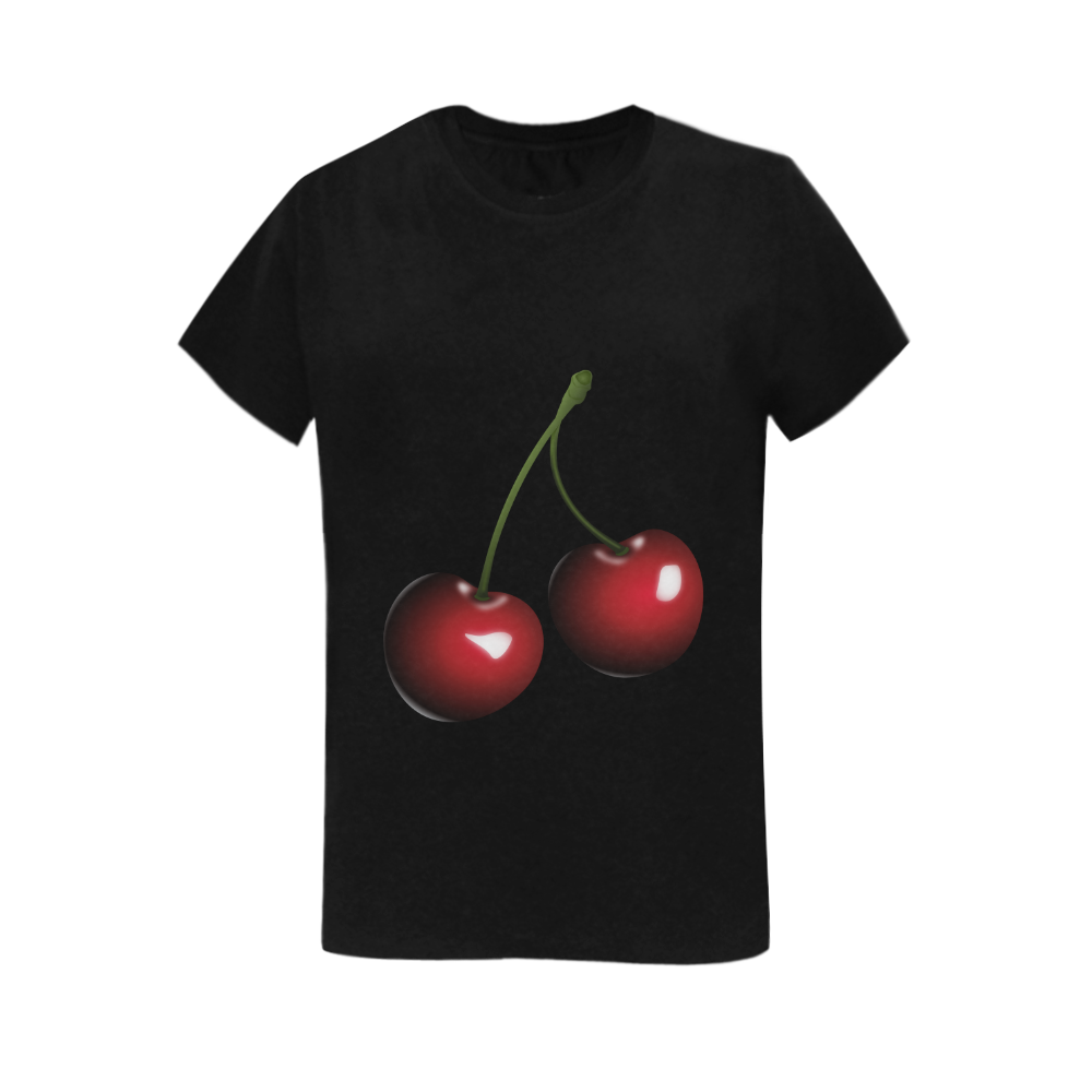 CHERRIES Women's T-Shirt in USA Size (Two Sides Printing)