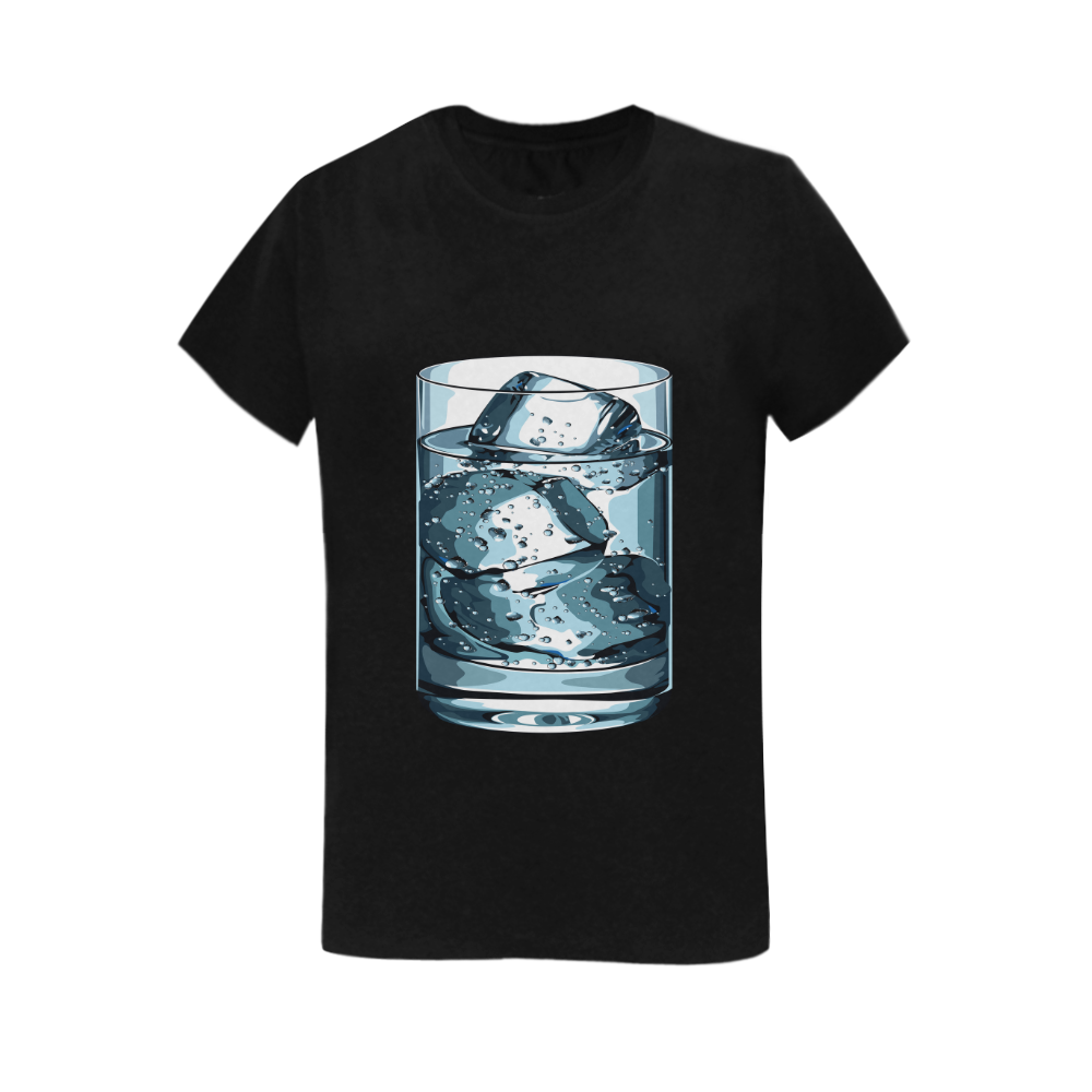 WATER ON ICE Women's T-Shirt in USA Size (Two Sides Printing)